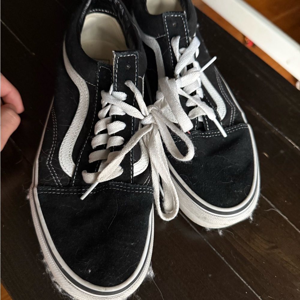 Black and White Vans  size 7.5